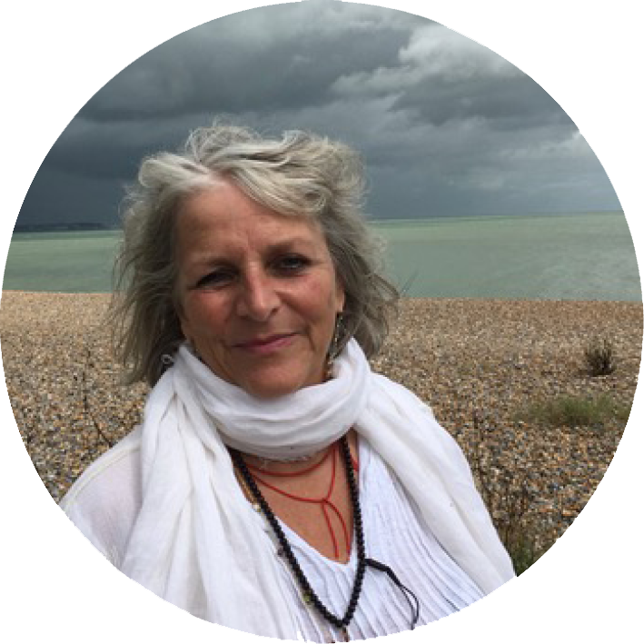 Portrait Photo of Caroline on a stormy beach